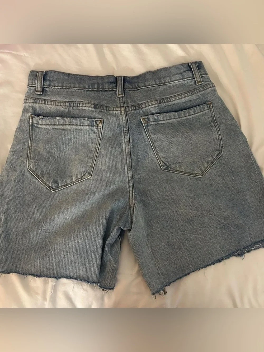 kensie Light Blue Denim Relaxed Shorts